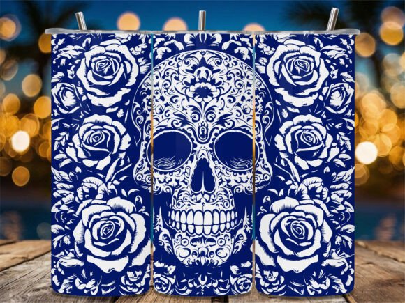 Blue Rose Sugar Skull Embroidery Design Review