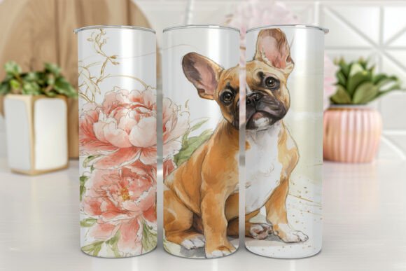 Bulldog Puppy Watercolor Flowers Embroidery Review