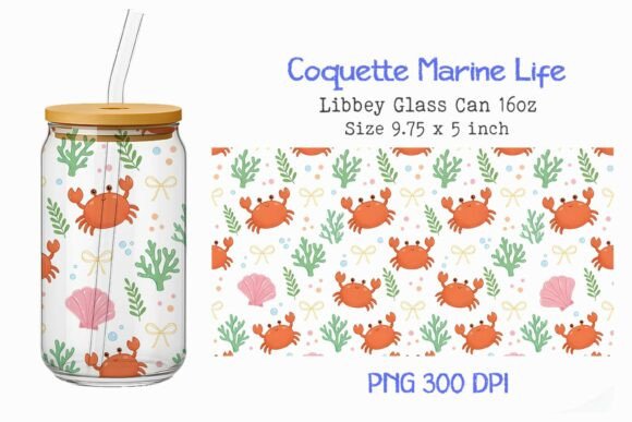 Coquette Marine Life 16oz Glass Can Wrap Review
