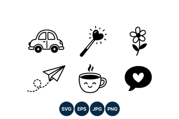 Cute Black White Car Wand Flower Icons Review