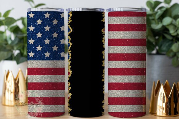 Distressed Flag Glitter Gold Utah Embroidery Design
