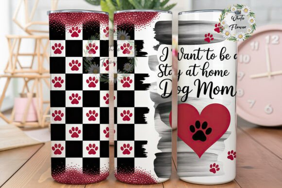 Dog Mom Glitter Checkerboard 20oz Wrap Review