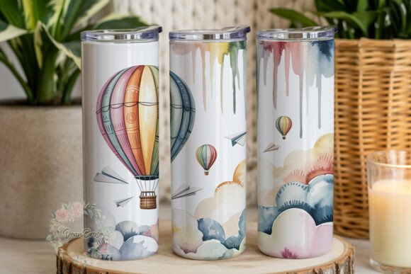 Dreamy Watercolor Hot Air Balloon PNG Review