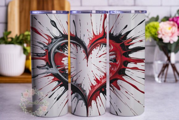 Dynamic Paint Splatter Heart Wrap PNG Review