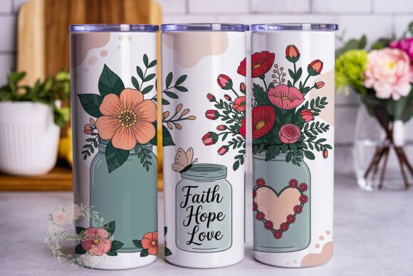 Floral Jar Faith Hope Love 20oz Wrap Review
