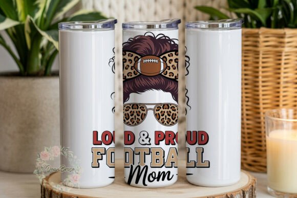 Messy Bun Football Mom Tumbler Wrap Design Review