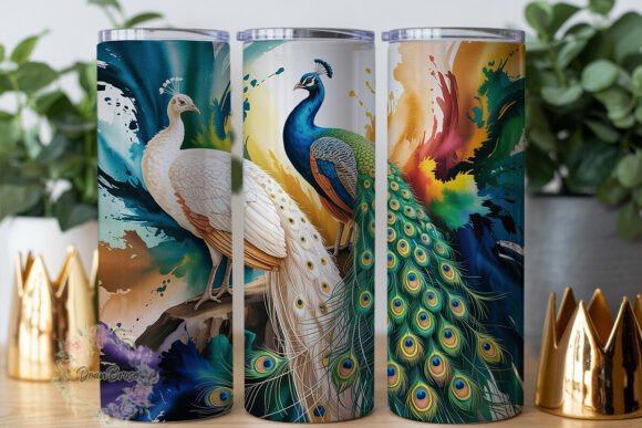 Peacock Majesty Watercolor Wrap PNG Review