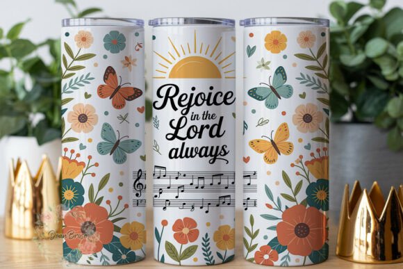 Rejoice Lord Floral Music Tumbler Wrap Review
