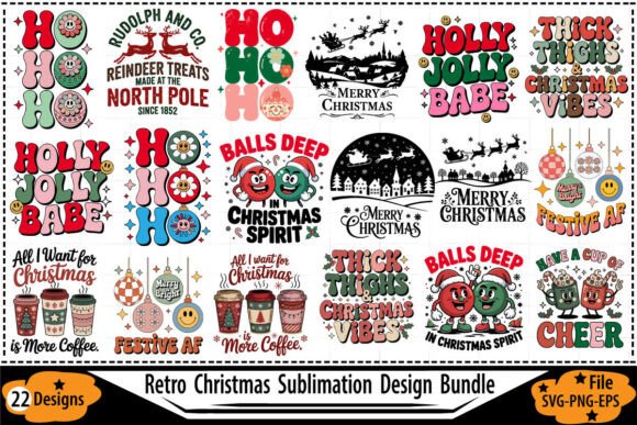 Retro Christmas Sublimation Bundle Review
