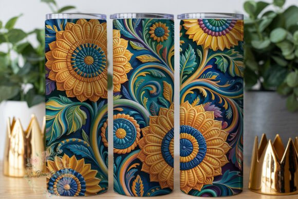 Sunflowers Bohemian Teal 20oz Wrap Review