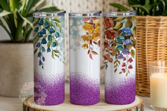 Watercolor Glitter Floral 20oz Wrap Review