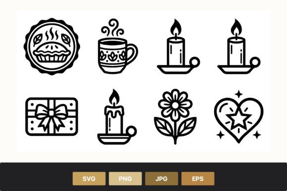 Winter Holiday Black Icons Review for Embroidery Projects